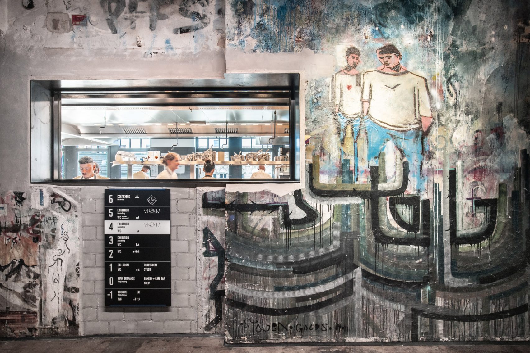Photo of the historic graffiti in the new Fotografiska Berline from a Dezeen article